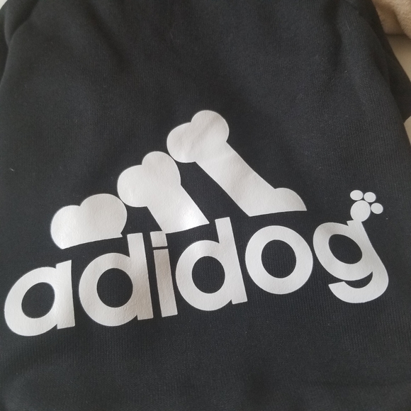 Pet sweater AdiDog Stylish Dog Hoodie Black spirt new - Picture 9 of 11
